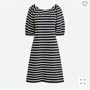 NWT J. Crew striped puff sleeve dress